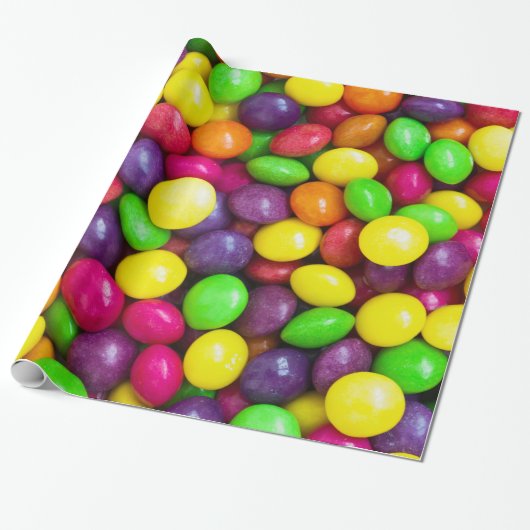 Papier Cadeau Arrière - plan de bonbons (Déroulé)