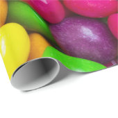 Papier Cadeau Arrière - plan de bonbons (Coin rond)
