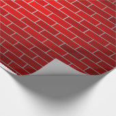 Papier Cadeau Arrière - plan de briques rouges (Coin)