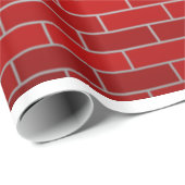 Papier Cadeau Arrière - plan de briques rouges (Coin rond)