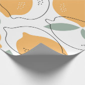 Papier Cadeau Arrière - plan de citrons dessiné à la main. Motif (Coin)