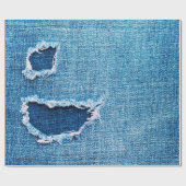 Papier Cadeau Arrière - plan de denim texturé. Trou déchiré dans (Plat)