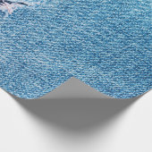 Papier Cadeau Arrière - plan de denim texturé. Trou déchiré dans (Coin)