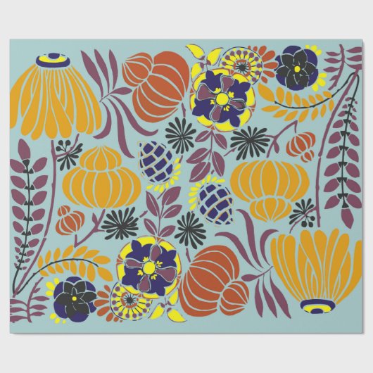 Papier Cadeau arrière - plan de design floral (Plat)