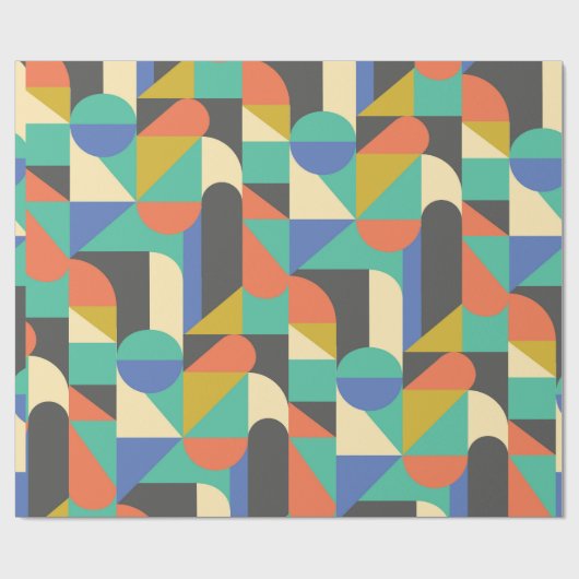 Papier Cadeau Arrière - plan de formes géométriques Abstraites c (Plat)