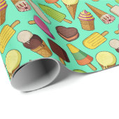 Papier Cadeau Arrière - plan de glace (Coin rond)