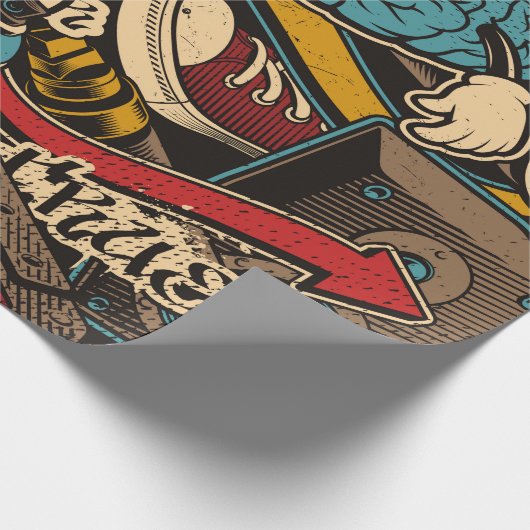 Papier Cadeau Arrière - plan de graffiti sans couture. Ppa trans (Coin)