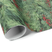 Papier Cadeau Arrière - plan de l'arbre de Noël (Coin rond)