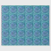 Papier Cadeau Arrière - plan de macro à fleurs turquoise Dahlia (Plat)