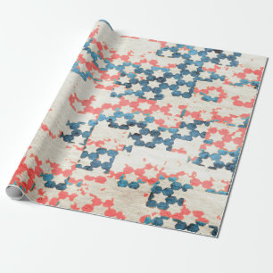 Papier Cadeau arrière - plan de patchwork abstrait rétro vintage
