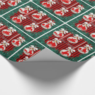Papier Cadeau Arrière - plan de rouge de frontière de guirland