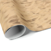 Papier Cadeau Arrière - plan de sable de désert jaune texturé. (Coin rond)