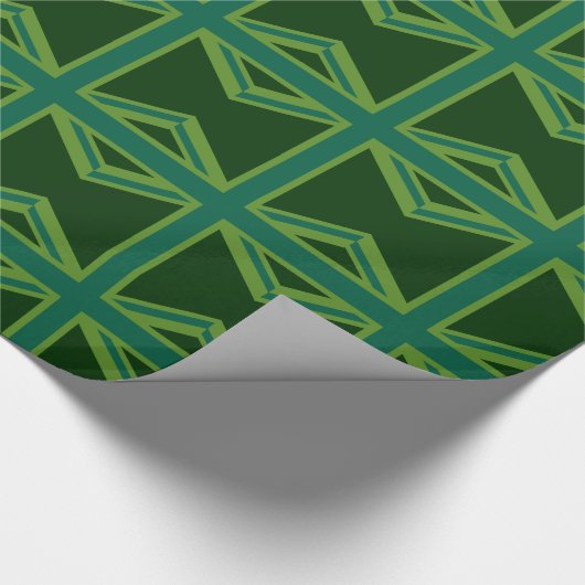 Papier Cadeau Arrière - plan de style Drapeau Turquoise vert Uni (Coin)