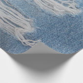 Papier Cadeau Arrière - plan de texture de jean bleu déchirée. D (Coin)