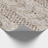 Papier Cadeau Arrière - plan de texture de laine de tricot blanc (Coin)