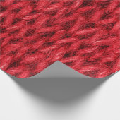 Papier Cadeau Arrière - plan de texture de laine de tricot rouge (Coin)