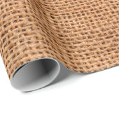 Papier Cadeau arrière - plan de tissu de burlap Brown ou tissu d (Coin rond)