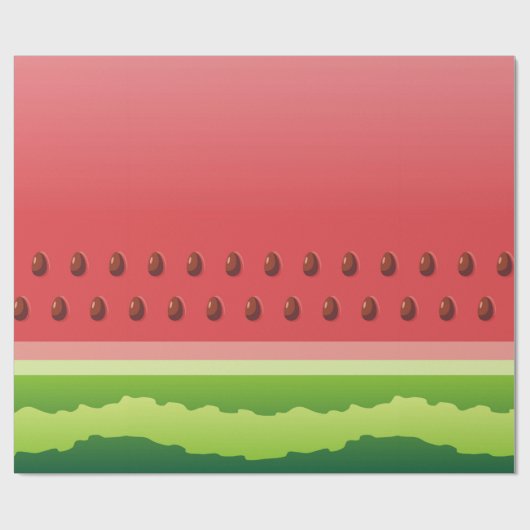 Papier Cadeau Arrière - plan de tranche de pastèque (Plat)