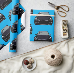 Papier Cadeau Arrière - plan de véhicule électrique noir SUV voi