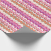 Papier Cadeau Arrière - plan de zigzag rose (Coin)