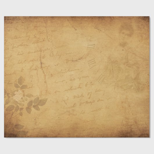 Papier Cadeau Arrière - plan écriture de fleurs d'image (Plat)