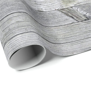 Papier Cadeau arrière - plan en bois rustique gris