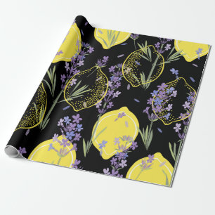 Papier Cadeau Arrière - plan floral avec fleurs de lavande dessi