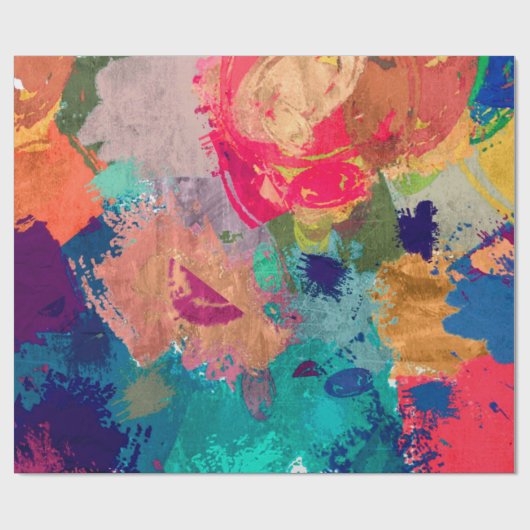 Papier Cadeau arrière - plan fractal psychédélique abstrait de f (Plat)