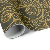 Papier Cadeau arrière - plan gaufré décoratif antique classique  (Coin rond)