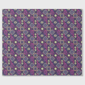 Papier Cadeau Arrière - plan géométrique tribal, primitif. (Plat)