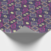 Papier Cadeau Arrière - plan géométrique tribal, primitif. (Coin)