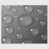 Papier Cadeau Arrière - plan Gray Raindrop (Plat)