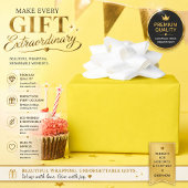 Papier Cadeau Arrière-plan jaune uni vibrant