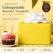 Papier Cadeau Arrière-plan jaune uni vibrant