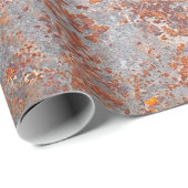 Papier Cadeau Arrière - plan métallique rouillé (Coin rond)