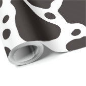 Papier Cadeau Arrière - plan motif de vache (Coin rond)