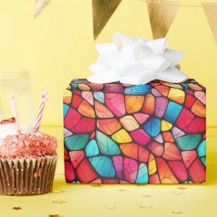 Papier Cadeau Arrière - plan Motif en verre coloré