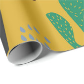 Papier Cadeau Arrière - plan motif sans couture Cactus. Col tiré (Coin rond)