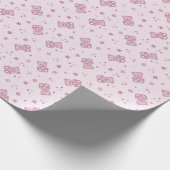 Papier Cadeau arrière - plan nounours rose (Coin)