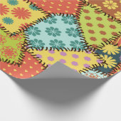 Papier Cadeau arrière - plan patchwork avec différents motifs (Coin)