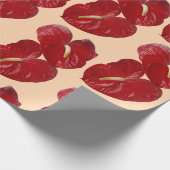 Papier Cadeau Arrière - plan personnalisable Anthuriums (Coin)