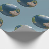 Papier Cadeau Arrière - plan personnalisable Earth globe (Coin)
