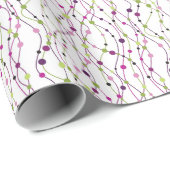 Papier Cadeau Arrière - plan point multicolore (Coin rond)