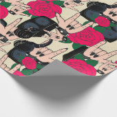 Papier Cadeau Arrière - plan Rock sans couture. musique Abstrait (Coin)