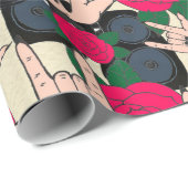 Papier Cadeau Arrière - plan Rock sans couture. musique Abstrait (Coin rond)