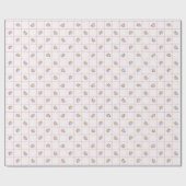 Papier Cadeau Arrière - plan rose clair À damiers floral (Plat)