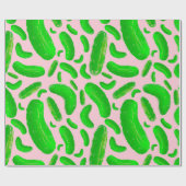 Papier Cadeau Arrière - plan rose des sachets verts (Plat)