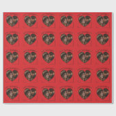 Papier Cadeau Arrière - plan rouge de Saint-Valentin avec forme (Plat)