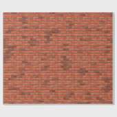 Papier Cadeau Arrière - plan transparent de mur de briques rouge (Plat)