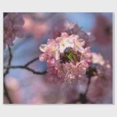 Papier Cadeau Arrondi De Fleurs Sakura (Plat)